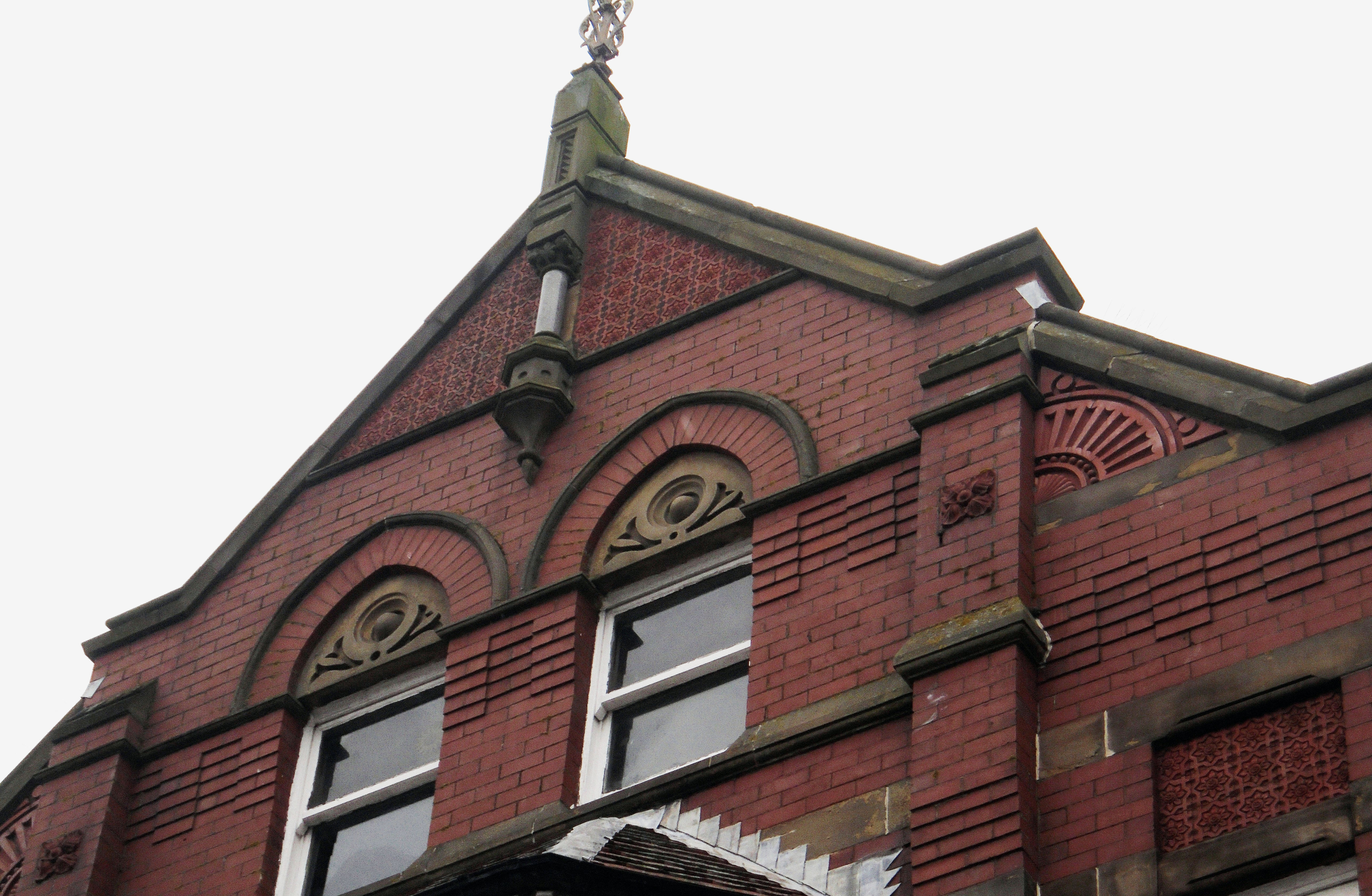 Image showing the top of the front of a building